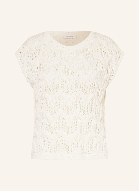 darling harbour Stricktop mit Pailletten ECRU
