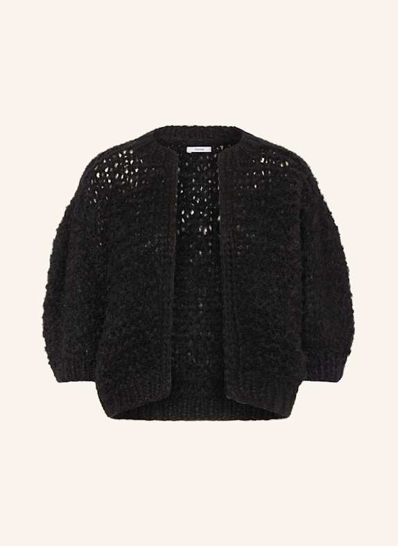 MAIAMI Strickhülle aus Alpaka mit 3/4-Arm SCHWARZ