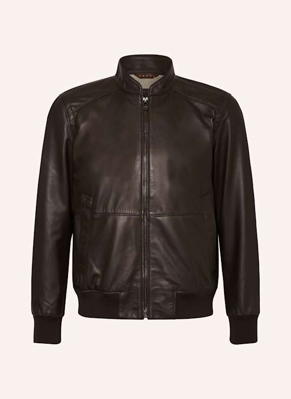 windsor. Lederblouson BORELLO DUNKELBRAUN
