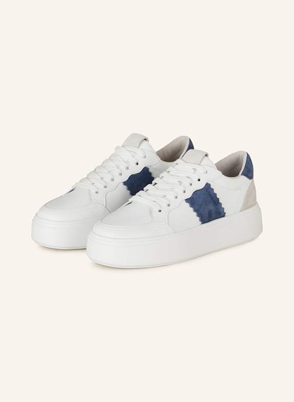 KENNEL & SCHMENGER Sneakersy COOL BIAŁY/ NIEBIESKI