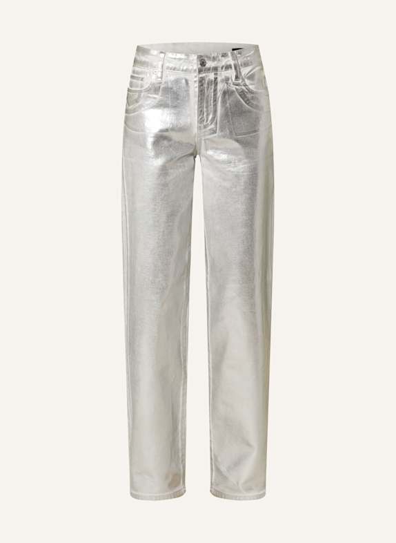 ARMANI EXCHANGE Jeans mit Glanzgarn SILBER