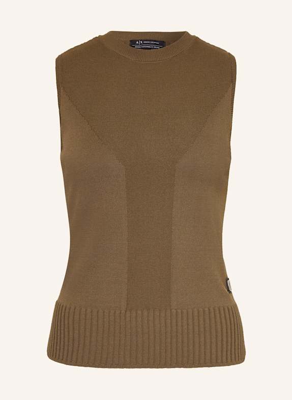 ARMANI EXCHANGE Emporio Armani Kort&aelig;rmet T-shirt 111267 CC717 KHAKI