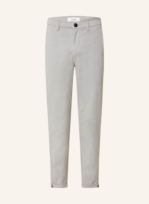 GABBA Chinosy PISA DOMO extra slim fit BIAŁY/ CZIEMNOSZARY