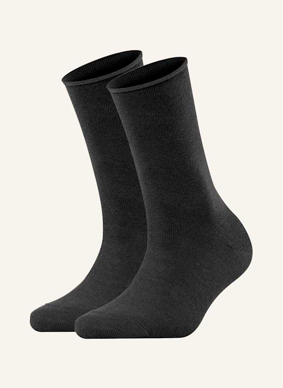FALKE 2er-Pack Strümpfe HAPPY  3000 BLACK