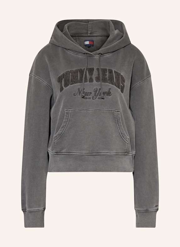 TOMMY JEANS Cropped-Hoodie GRAU
