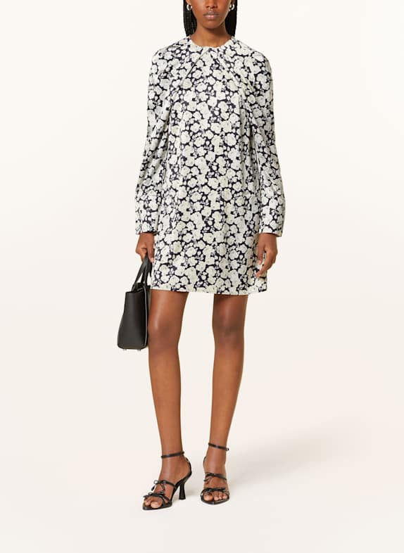 MALINA Sukienka satynowa EVIE CZARNY / KREMOWY