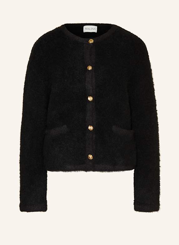 MALINA CARLY terry cloth cardigan BLACK