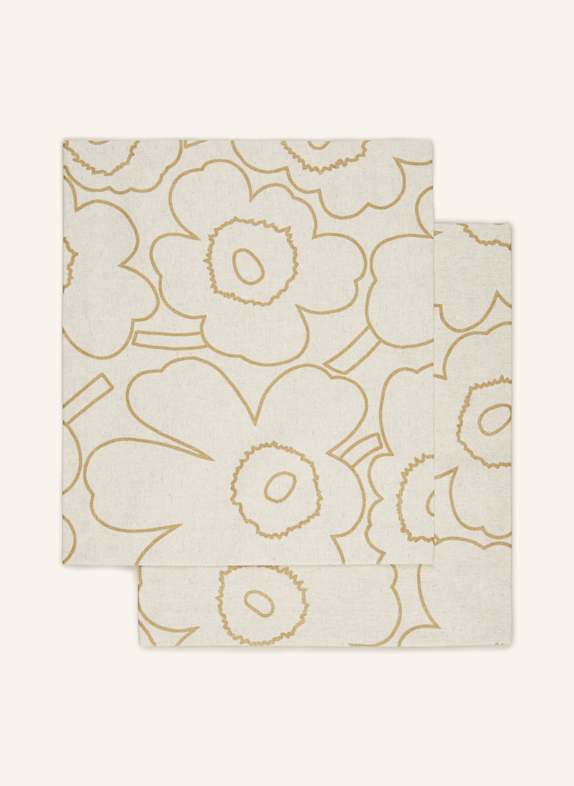 marimekko 2er-Tischset PIENI PIIRTO UNIKKO HELLBRAUN/ GOLD