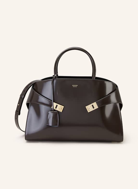 FERRAGAMO Handtasche HUG VANITY DUNKELBRAUN