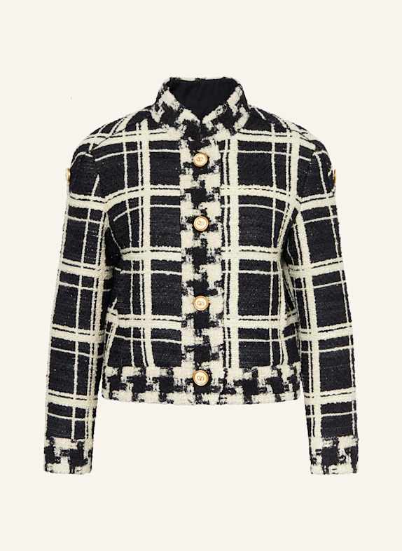 VALENTINO Kastenjacke aus Tweed SCHWARZ/ ECRU