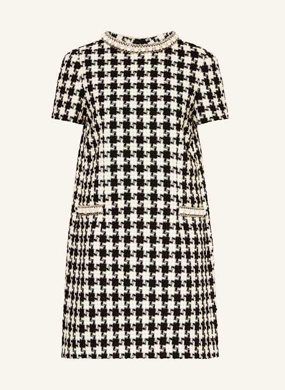 VALENTINO Tweed-Kleid SCHWARZ/ WEISS