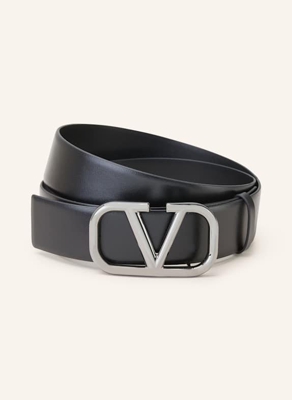 VALENTINO GARAVANI Ledergürtel VLOGO SIGNATURE SCHWARZ