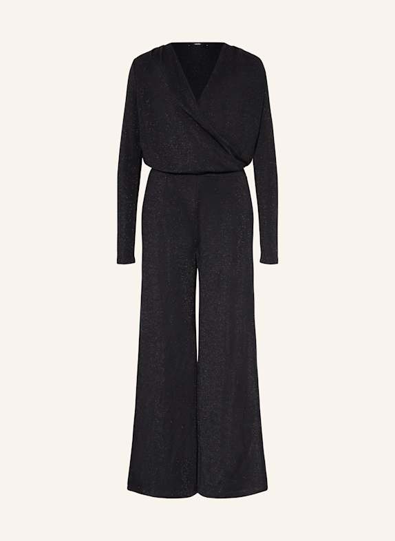 someday Jersey-Jumpsuit CANDELIA mit Glitzergarn SCHWARZ