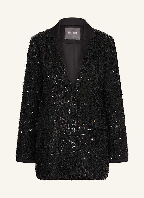 MOS MOSH Bouclé-Blazer MMCARYS mit Pailletten SCHWARZ