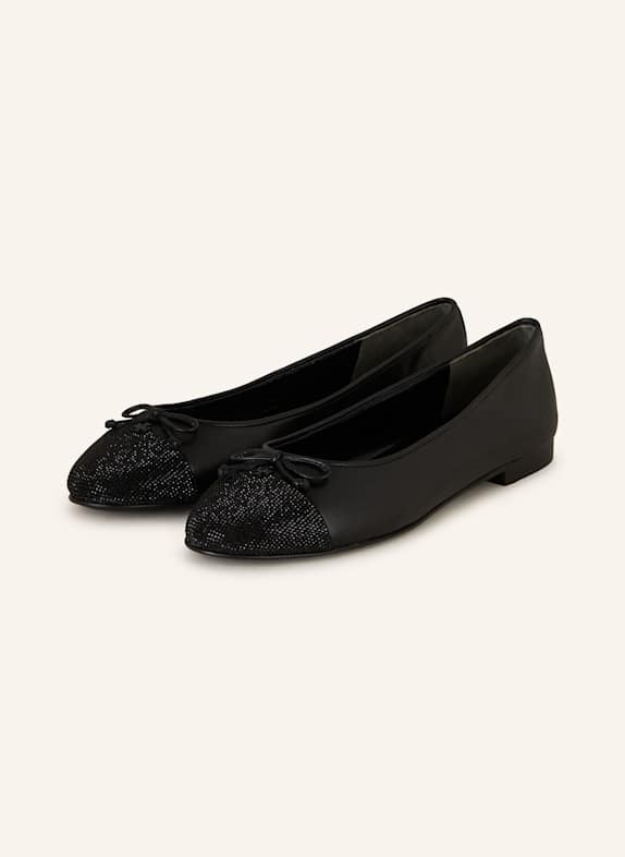 TORY BURCH Ballerinas mit Schmucksteinen SCHWARZ