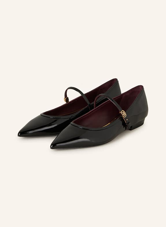 TORY BURCH Mary-Jane-Ballerinas SCHWARZ