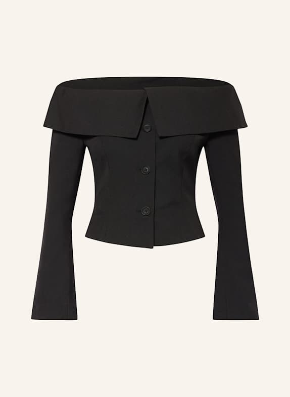 gina tricot Off-Shoulder-Bluse SCHWARZ