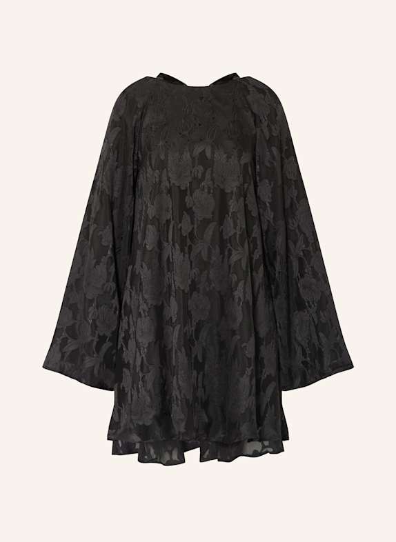 gina tricot Jacquard-Kleid SCHWARZ