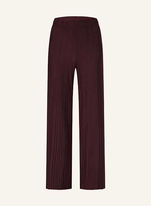 gina tricot Plisseehose aus Jersey DUNKELROT