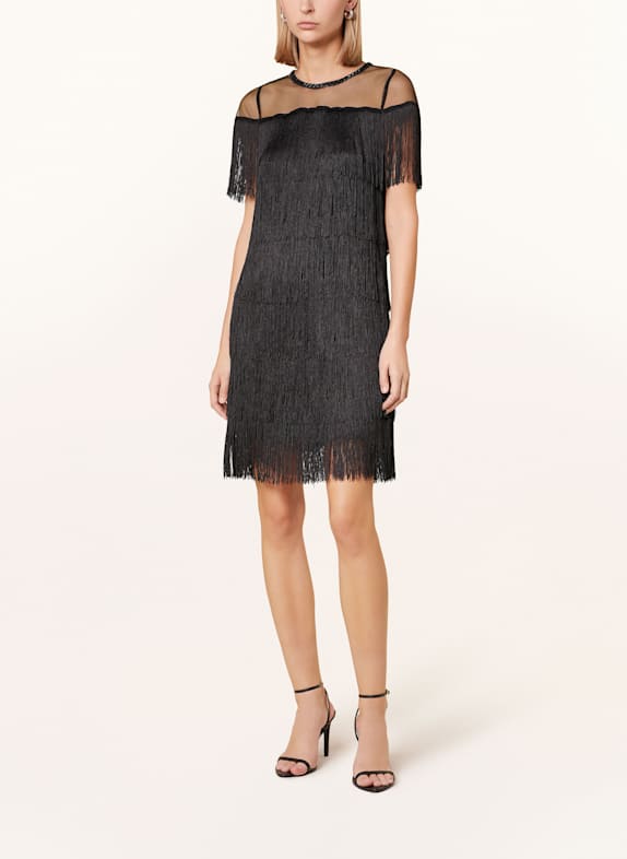 Phase Eight Kleid VIOLA mit Schmuckperlen SCHWARZ