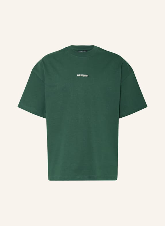 WRSTBHVR MURPHY pea coat DARK GREEN/ WHITE