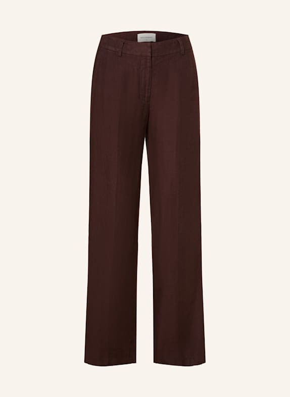 MSCH COPENHAGEN Leinenhose MSCHNAIRA CLARITTA DUNKELBRAUN