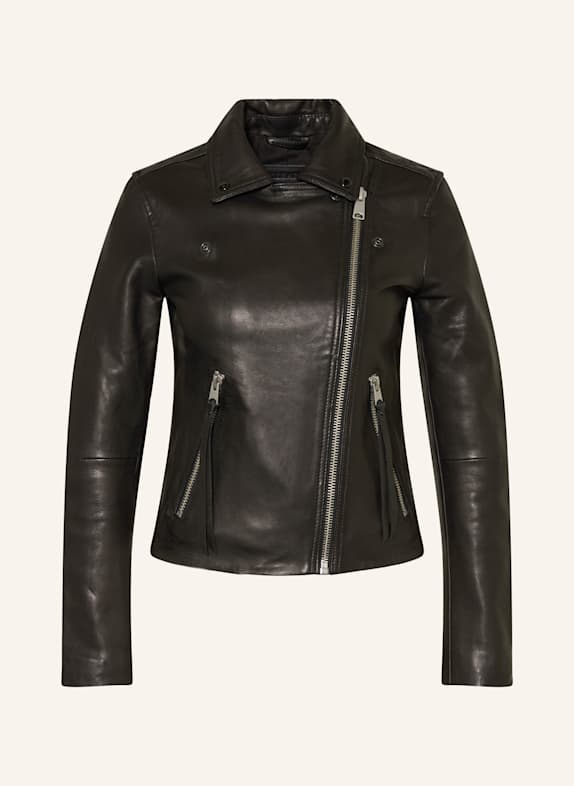 ALLSAINTS Leather jacket DALBY BLACK
