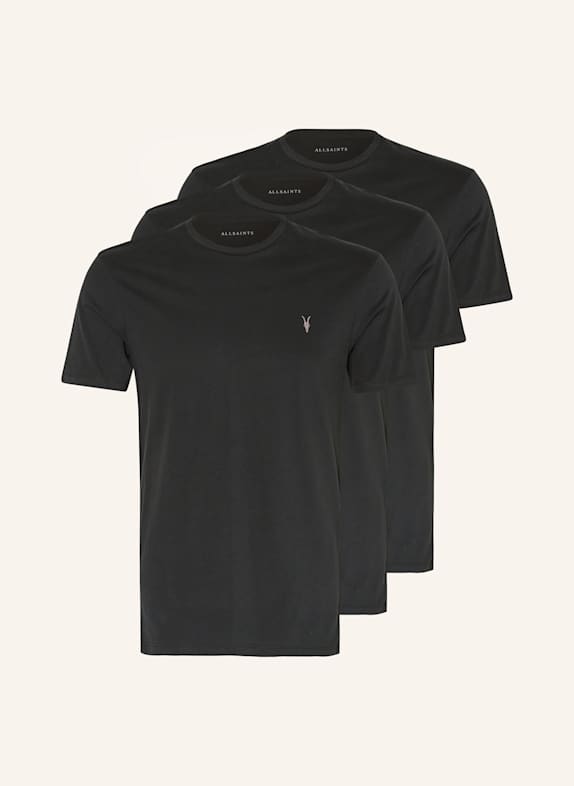 ALLSAINTS Lot de 3 t-shirts BRACE SS NOIR
