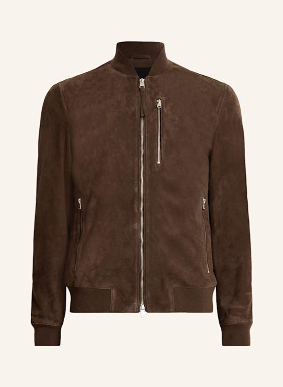 ALLSAINTS Barcelona Mens Football T-Shirt DARK BROWN