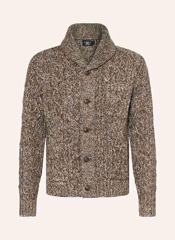 RRL Strickjacke DUNKELBRAUN/ ECRU
