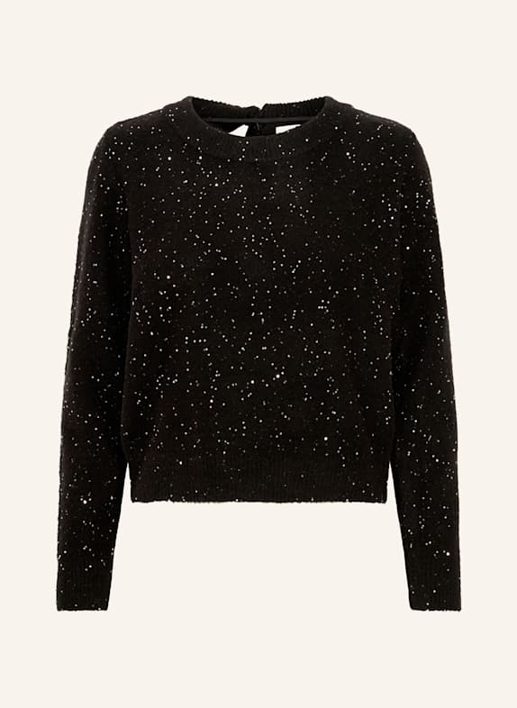 ICHI Pullover IHANNLIE mit Pailletten SCHWARZ