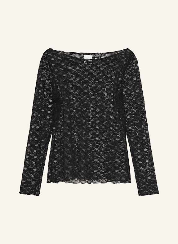 ICHI IHNAREEN jumpsuit with glitter thread BLACK