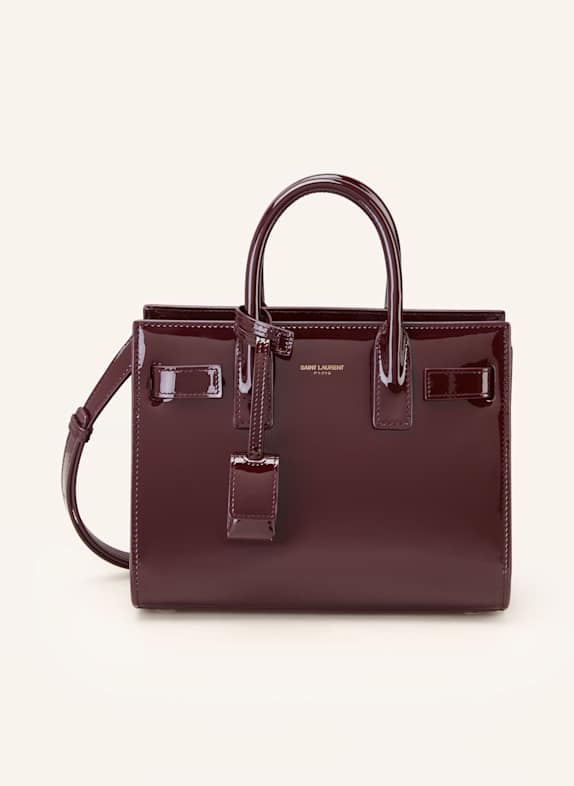 SAINT LAURENT Torebka SAC DE JOUR NANO CIEMNOCZERWONY
