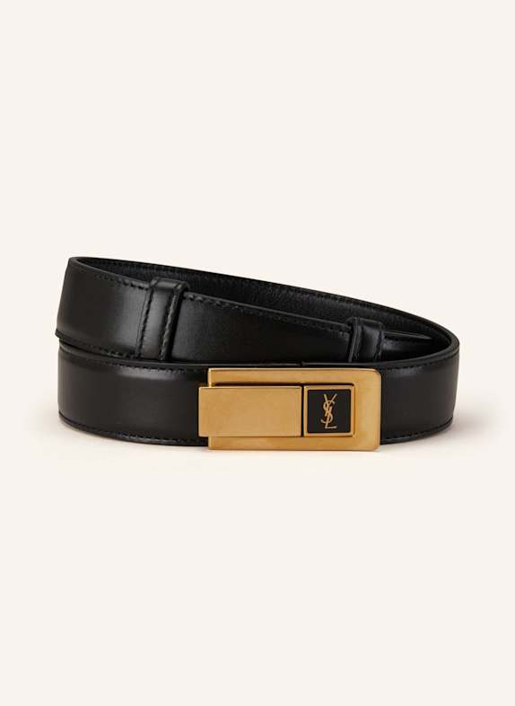 SAINT LAURENT Ledergürtel SCHWARZ