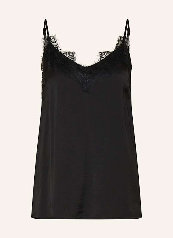 MSCH COPENHAGEN Top MSCHLITY MALUCA mit Lochspitze SCHWARZ