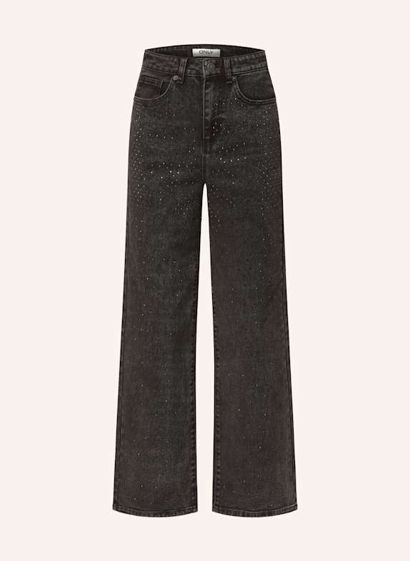 ONLY Straight Jeans mit Schmucksteinen WASHED BLACK