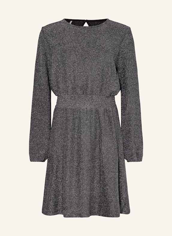 ONLY Kleid mit Glitzergarn SCHWARZ/ SILBER