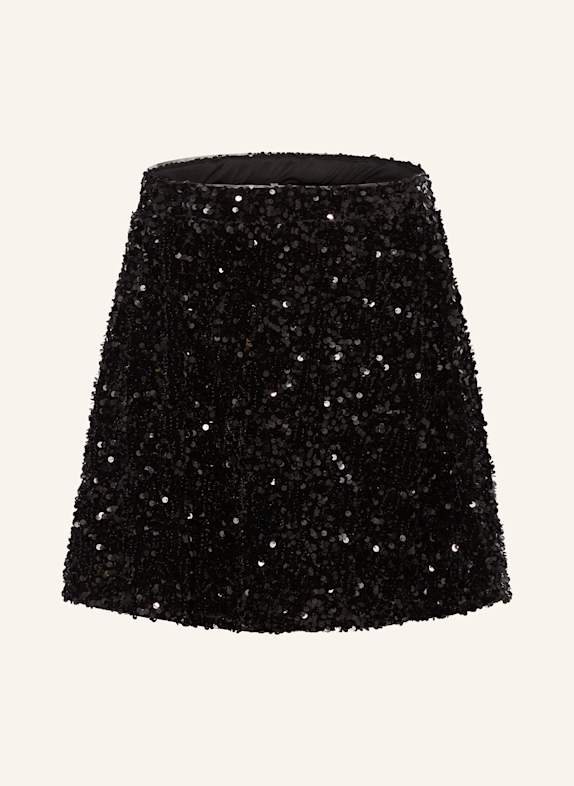 ONLY Rock mit Pailletten SCHWARZ