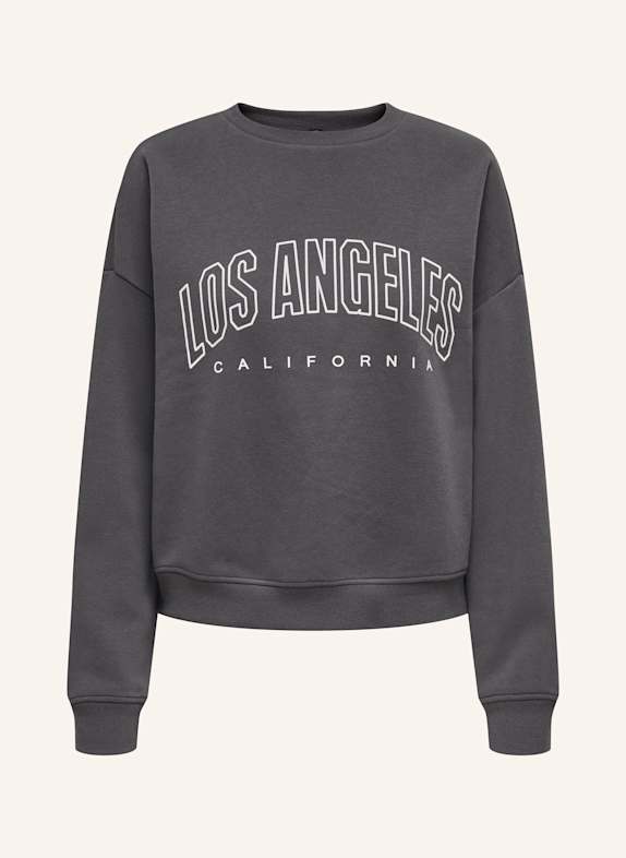 ONLY Sweatshirt DUNKELGRAU/ WEISS