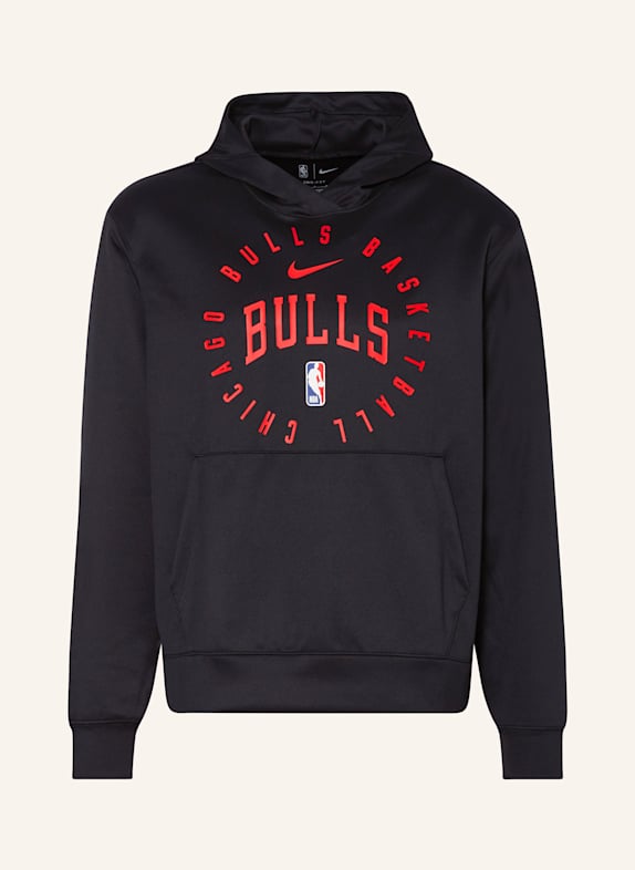 Nike Bluza z kapturem CHICAGO BULLS SPOTLIGHT CZARNY/ CZERWONY