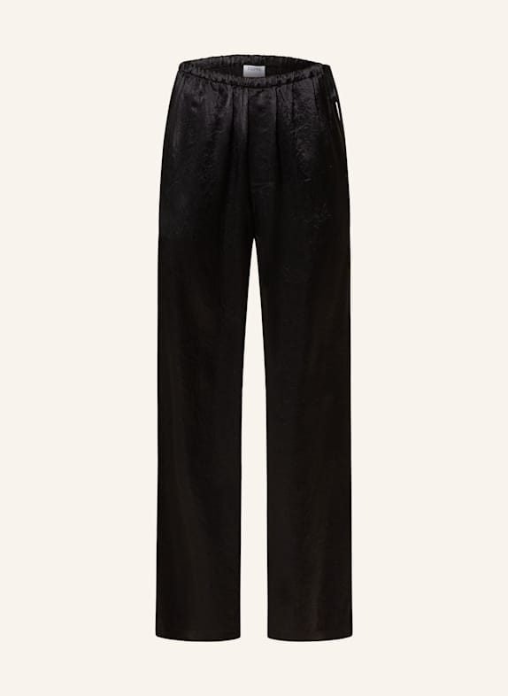 Filippa K Marlenehose aus Satin SCHWARZ