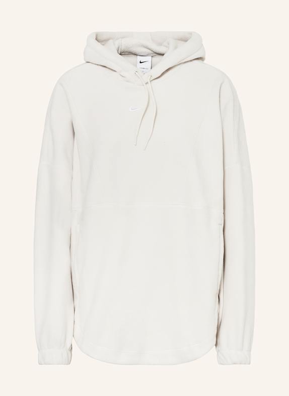 Nike Bluza z kapturem z polaru ONE TECHFIT KREMOWY