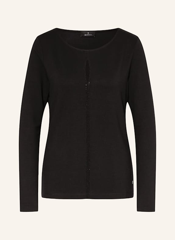 monari Longsleeve mit Schmucksteinen SCHWARZ