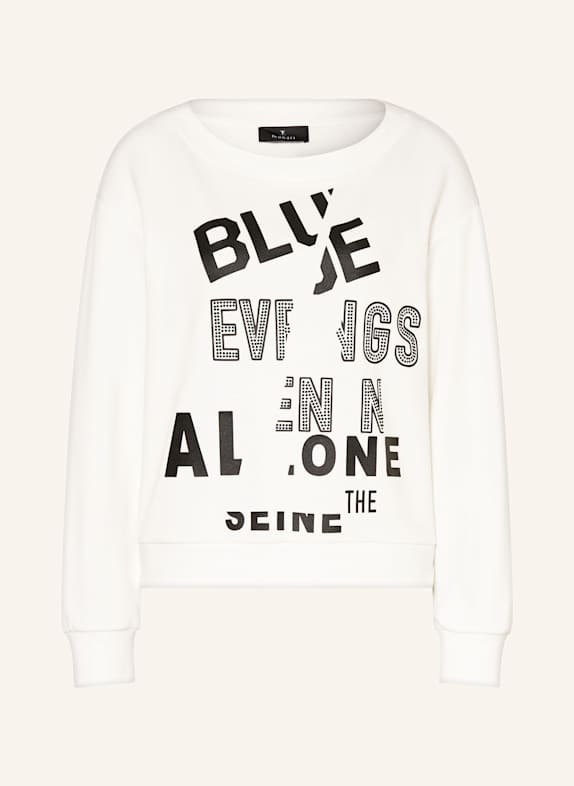 monari Sweatshirt mit Schmucksteinen ECRU
