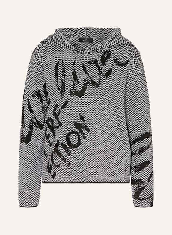 monari Pullover mit Schmucksteinen SCHWARZ/ WEISS