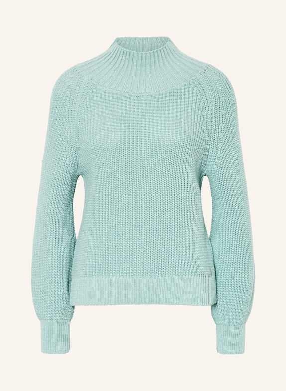 monari Pullover mit Glitzergarn MINT/ SILBER