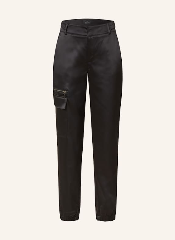 monari Cargohose aus Satin SCHWARZ