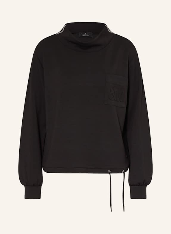monari Sweatshirt mit Schmuckperlen SCHWARZ
