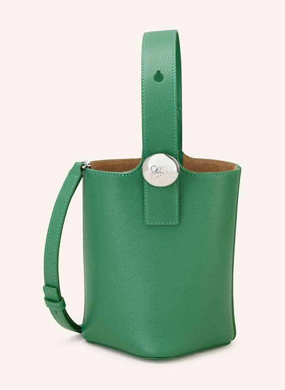 LOEWE Handtasche PEBBLE BUCKET MINI GRÜN
