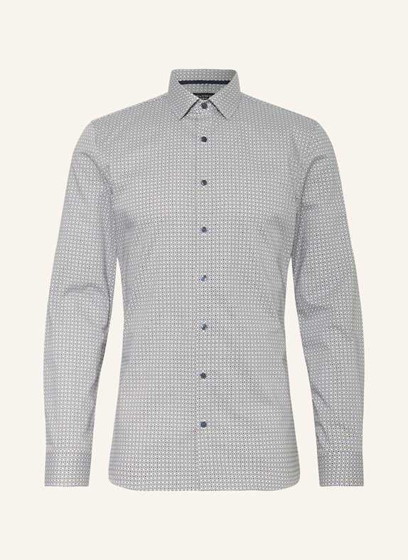 OLYMP Hemd No. Six super slim BEIGE/ DUNKELBLAU/ WEISS